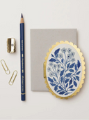 Blue Flora Mini Card