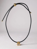 Gold Sparkle Necklace in Black