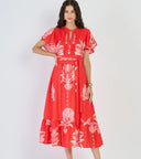 Leni Dress in Palm Springs Rouge