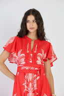 Leni Dress in Palm Springs Rouge