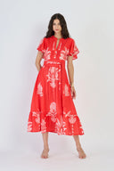 Leni Dress in Palm Springs Rouge