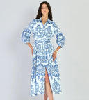 Brie Dress in Fontana Aqua