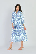 Brie Dress in Fontana Aqua