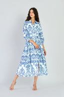 Brie Dress in Fontana Aqua