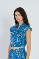 Alba Top in Mermaid Navy