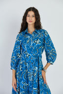 Brie Dress in Mermaid Navy