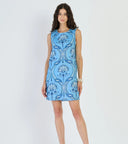 Frankie Dress in Aqua Cabaret