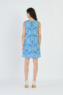 Frankie Dress in Aqua Cabaret