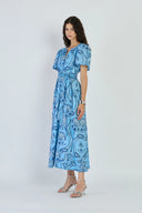 Suzi Dress in Aqua Cabaret