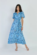 Suzi Dress in Aqua Cabaret