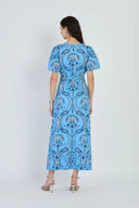 Suzi Dress in Aqua Cabaret