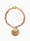Blush Chunky Pink Beaded Shell Necklace