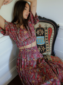 The Abby Skirt in Crimson Autumn Stems