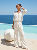 By The Fireside Fur Cardigan in White