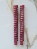Spiral Taper Candles in Boysenberry