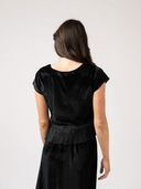 The Nan Top & Markey Skirt Set in Black Velvet