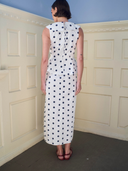 The Sailor Dress in White Polka Dot