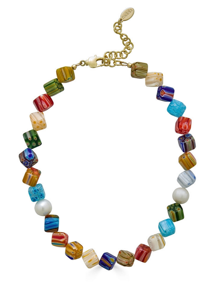 Lola Millefiori and Freshwater Pearl Necklace