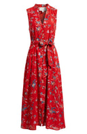 Cheyenne Midi Dress in Fiore Rosso
