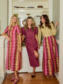 The Kris Dress | Cranberry Bagru Triangle