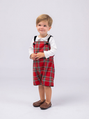 The Robin Romper in Holiday Plaid
