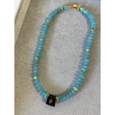 Electra Necklace with Handcarved Tourmaline Ebony Pendant
