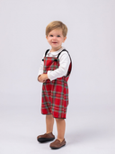 The Robin Romper in Holiday Plaid