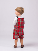 The Robin Romper in Holiday Plaid