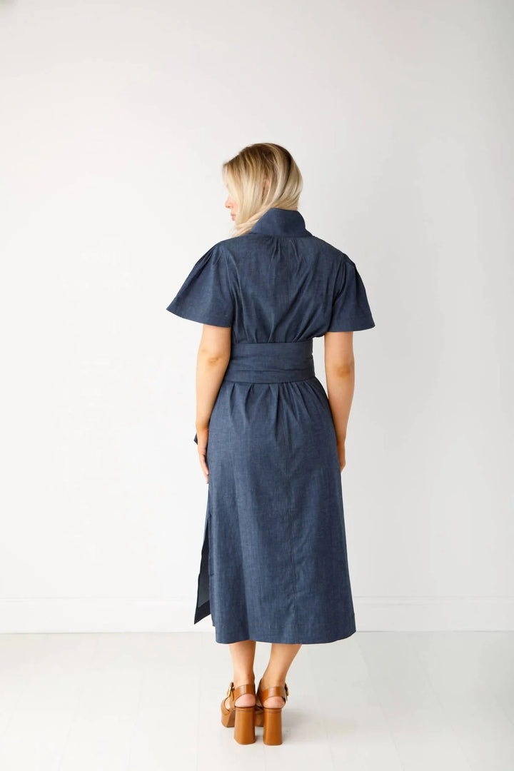 Gretchen Dress in Stretch Denim