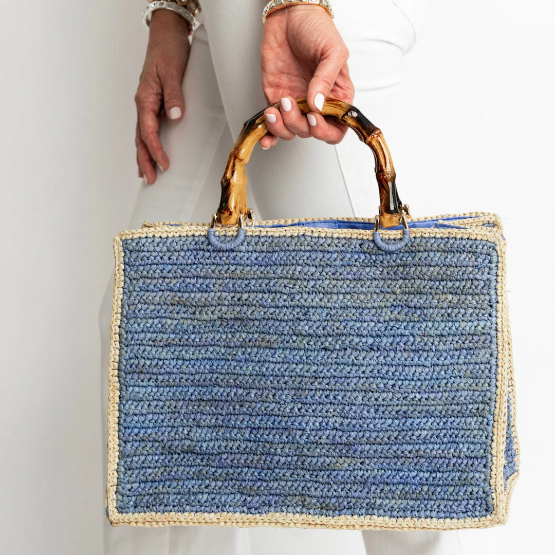 Piper Bamboo Bag in Blue