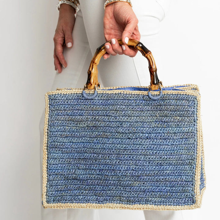 Piper Bamboo Bag in Blue