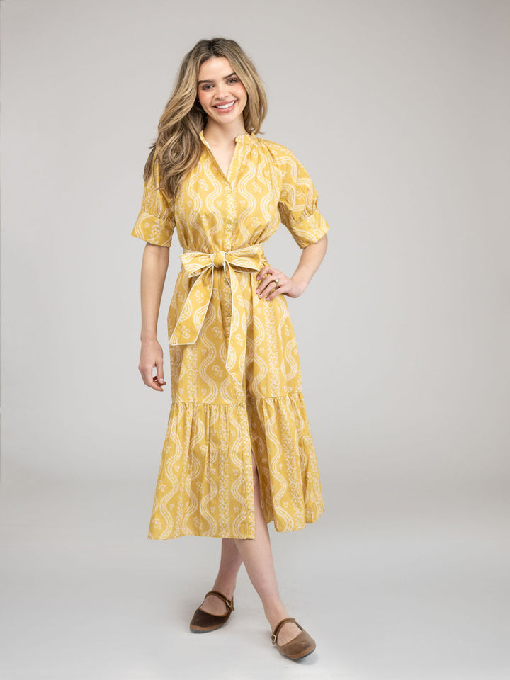 The Jane Dress | Marigold Virginia Stripe