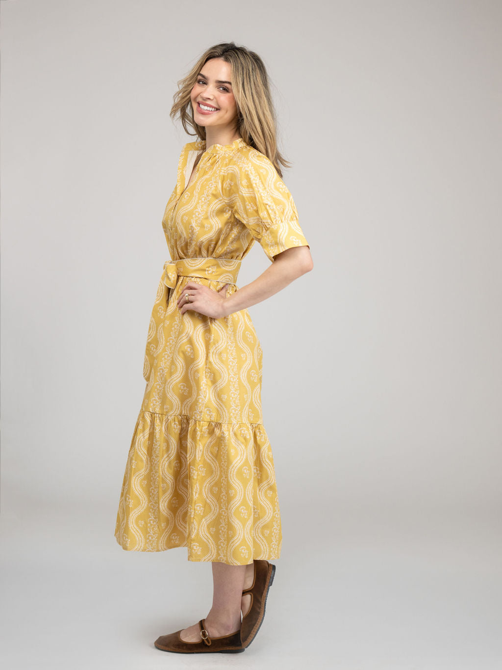 The Jane Dress | Marigold Virginia Stripe