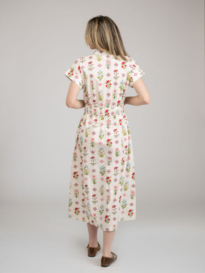 The Lisa Dress | Ivory Buti Flower