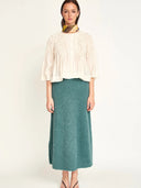 Ynez Hand Smocked Blouse in Cream