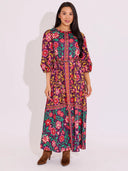 Clover Dress in Medieval Floral