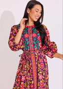 Clover Dress in Medieval Floral