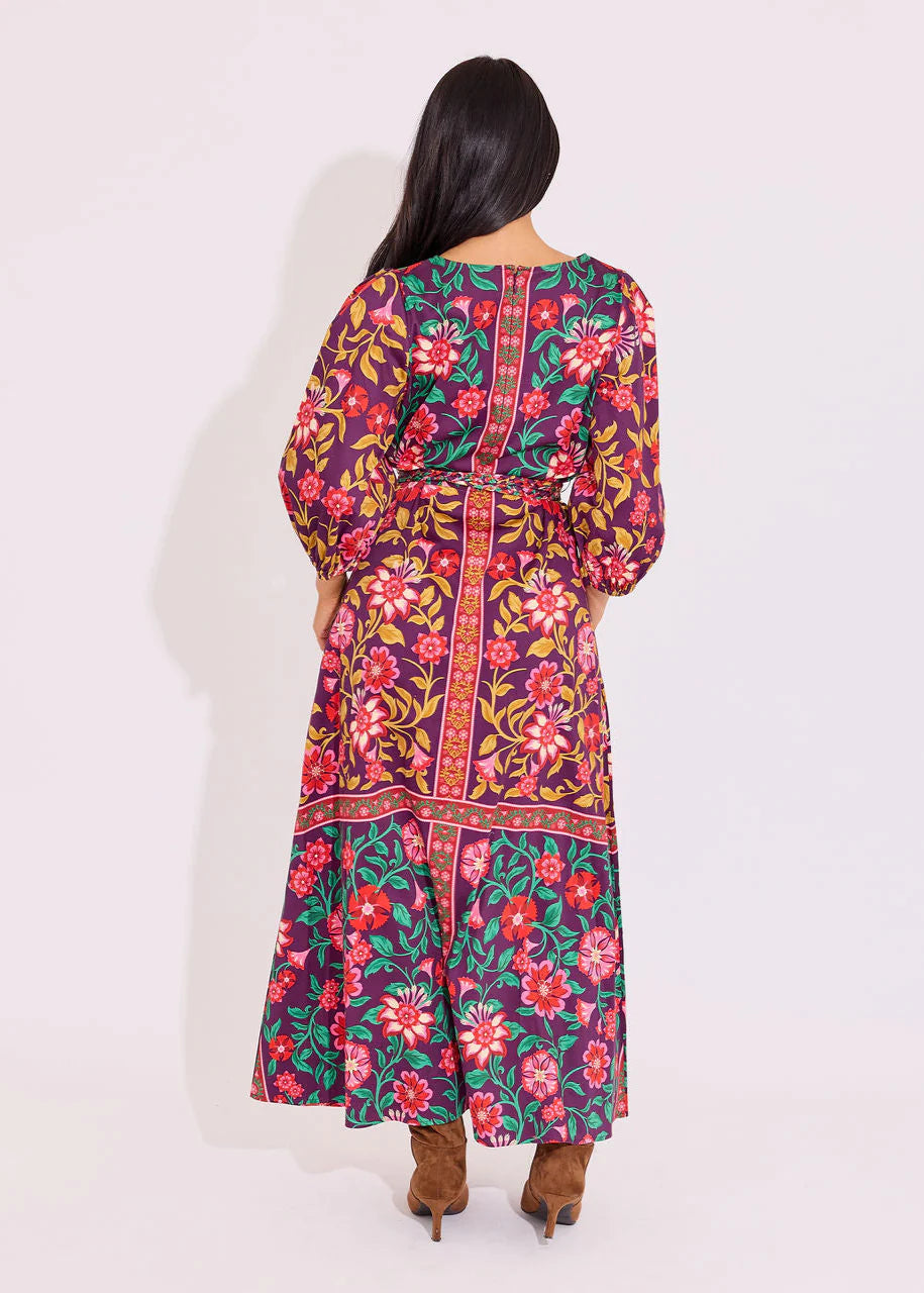 Clover Dress in Medieval Floral