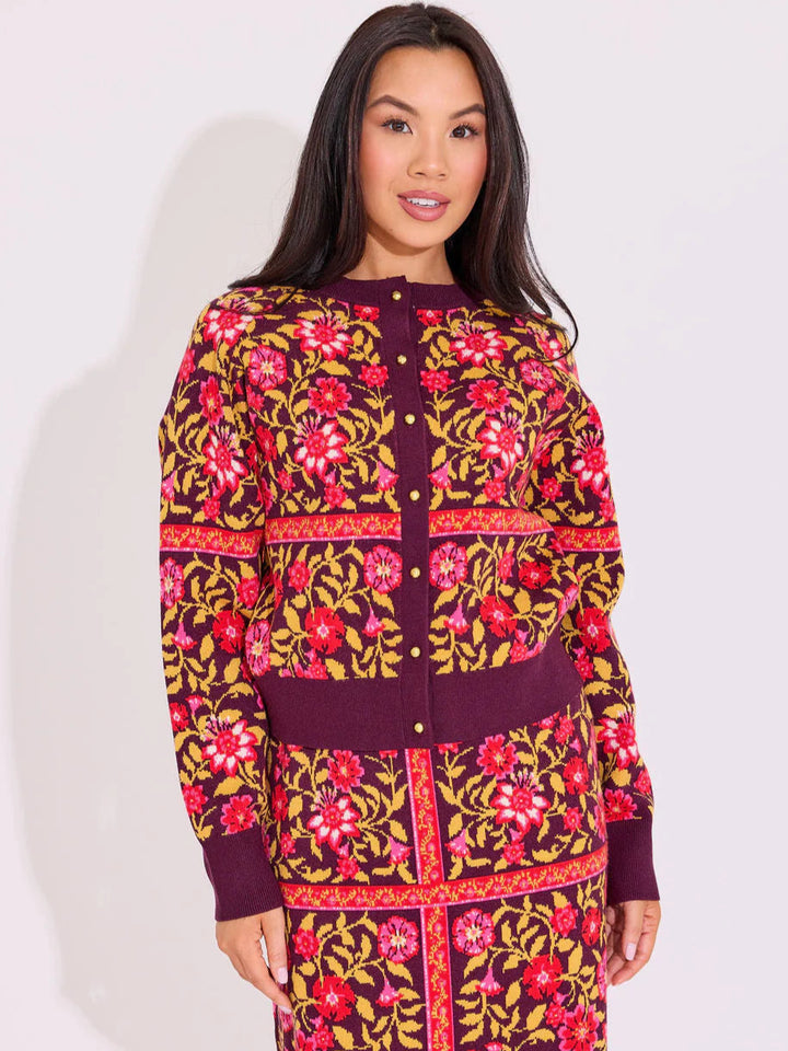 Meredith Cardigan in Golden Floral