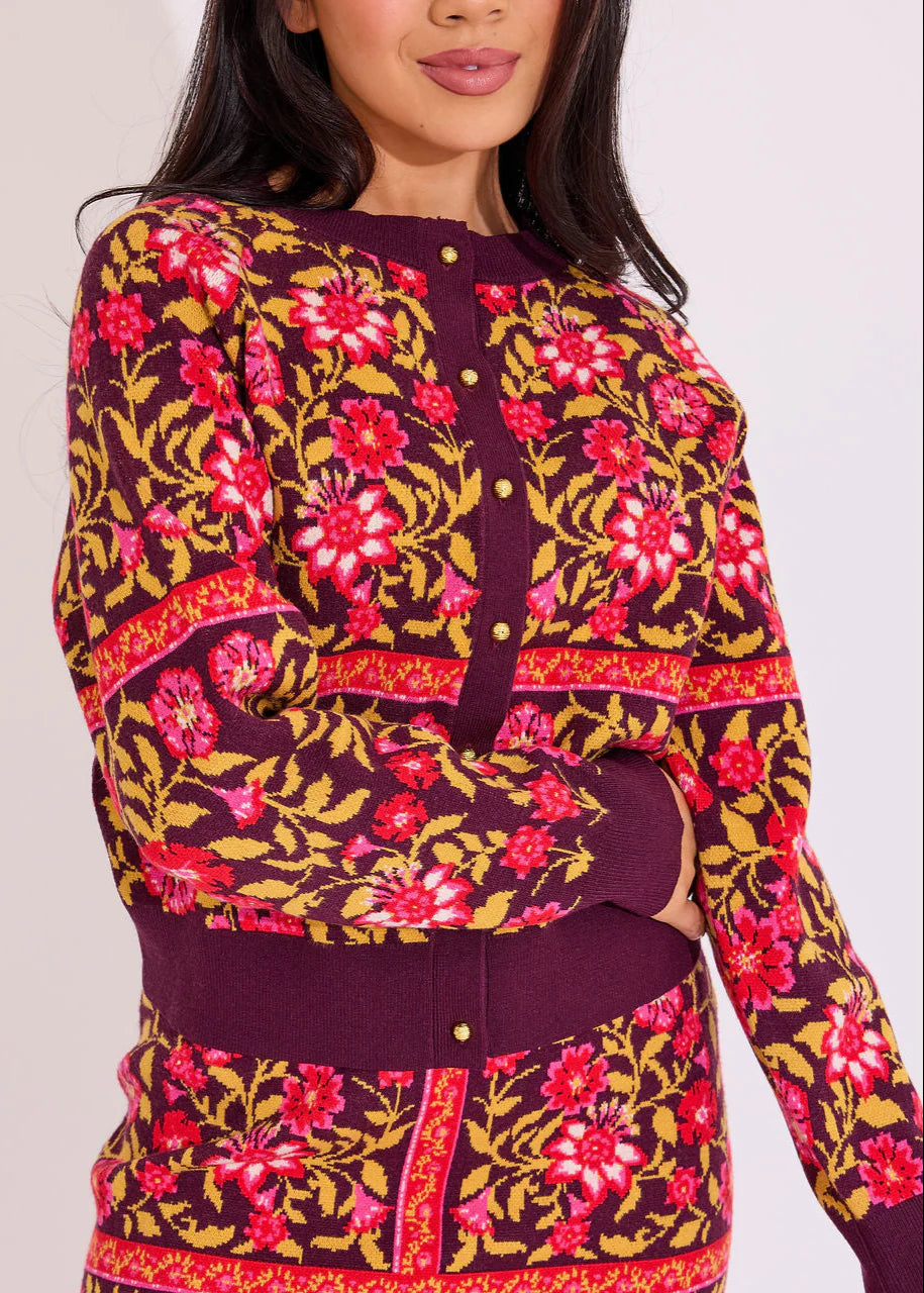 Meredith Cardigan in Golden Floral