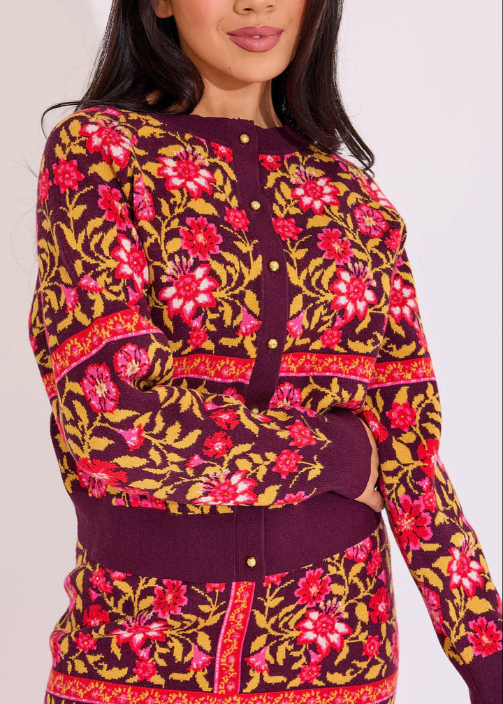 Meredith Cardigan in Golden Floral