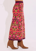 Vivian Sweater Skirt in Golden Floral