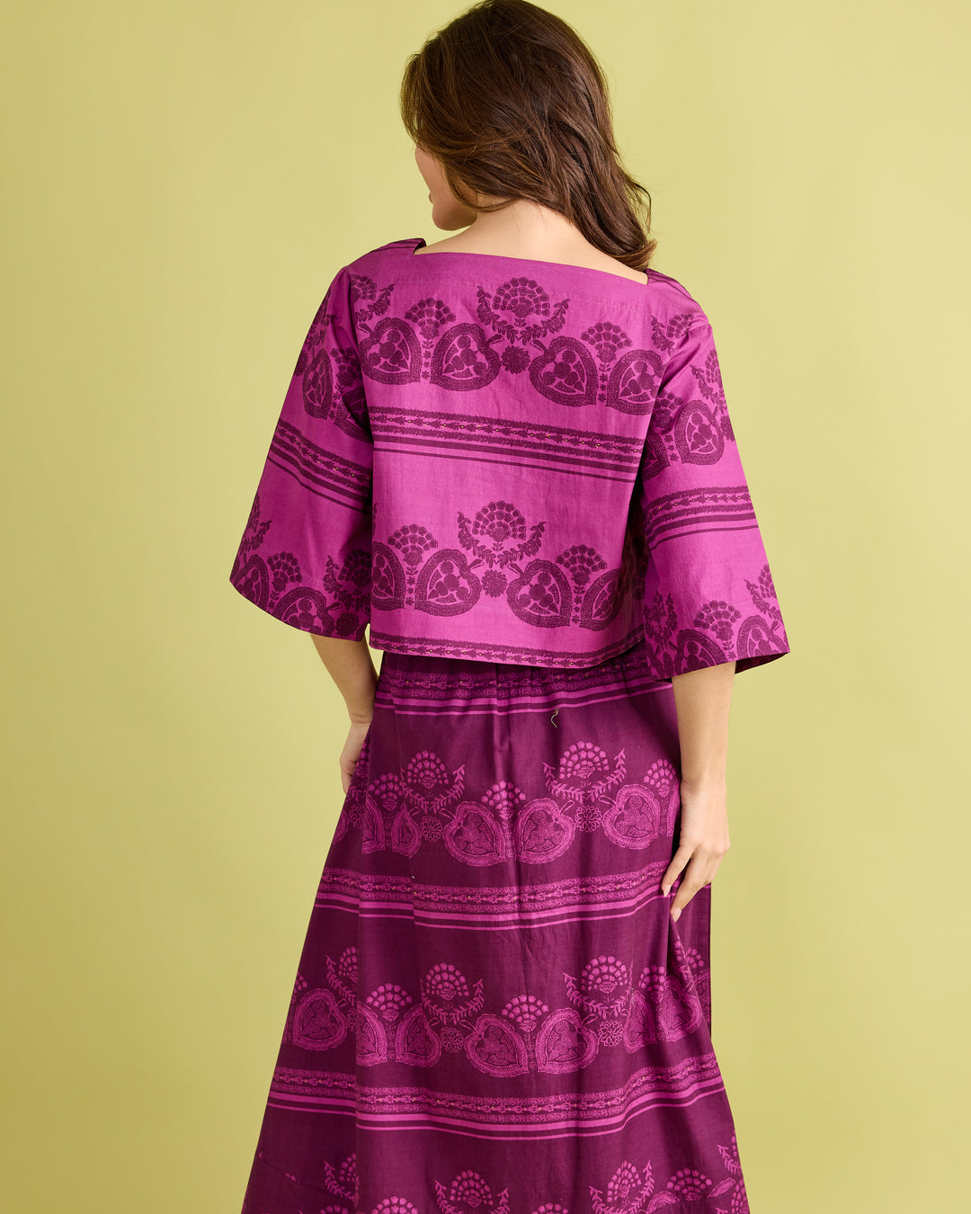 Angie Top in Garden Motif