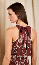 Alyona Bohemia Scallop Eyelet Midi Dress