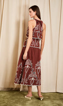 Alyona Bohemia Scallop Eyelet Midi Dress