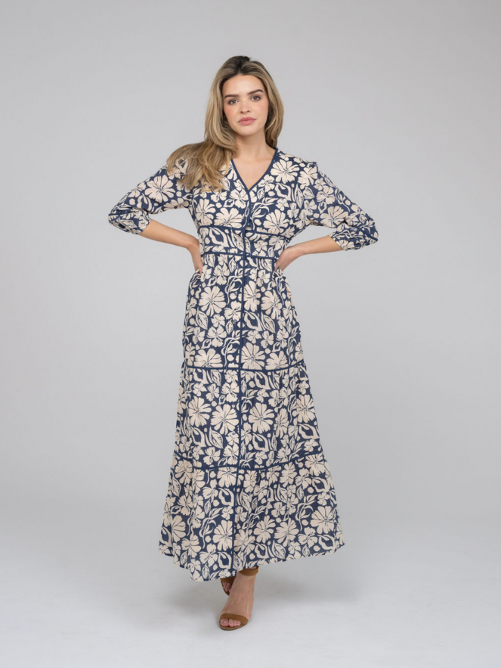 SAMPLE | The Anna Dress | Navy Flower Power | Small