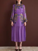 Sumnia Dress in Unicorn Tapestry Violet