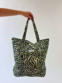 Remnant Collection Green Zebra Tote Bag