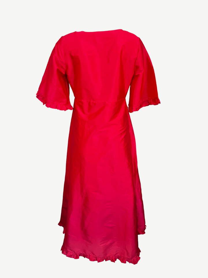 SAMPLE | The Waverly Dress | Red Taffeta  | Small