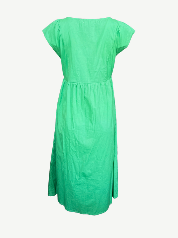 SAMPLE | Cap Sleeve Midi Dress | Green | Small